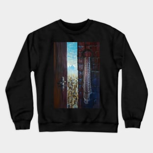 Our House In Jerusalem Painting, Al Quds Old House Drawing , Palestinian Right of Return Wall Art, Free Palestine Al Aqsa City Framed Poster Crewneck Sweatshirt